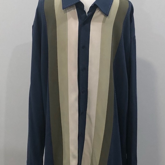 Vintage Nat Nast Striped Silk Shirt - Picture 2 of 5